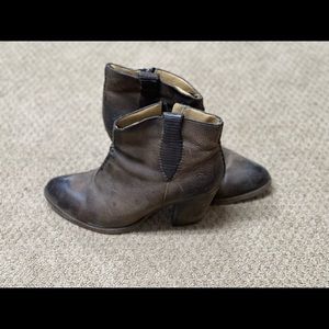 Distressed ankle boots